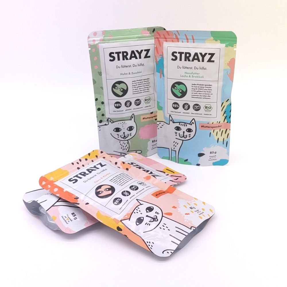 STRAYZ Bio-Katzenfutter  Knuddel die Katz