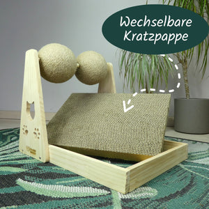 Knuddel die Katz' Kratzstation "Kugelblitz" | Kratzspielzeug für Katzen