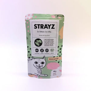 STRAYZ Bio-Katzenfutter - Probierpaket Deluxe | 4x 85g Nassfutter (Ente, Gans, Huhn, Lachs) & 2x 40g Suppe (Huhn, Lachs)