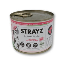 Lade das Bild in den Galerie-Viewer, STRAYZ Bio-Katzenfutter - Rind &amp; Rote Beete in Soße | 6x200g | Nassfutter
