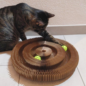 Knuddel die Katz' "Tatzen-Twister - Double Trouble" | 3-in-1-Katzenspielzeug | Action-, Intelligenz- & Kratzspielzeug