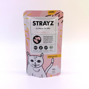 STRAYZ Bio-Katzenfutter - Ente & Süßkartoffel | 85g Beutel