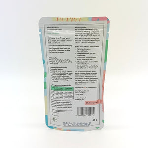 STRAYZ Bio-Katzenfutter - Probierpaket (Ente, Gans, Huhn, Lachs) | 4er-Pack | 85g Beutel