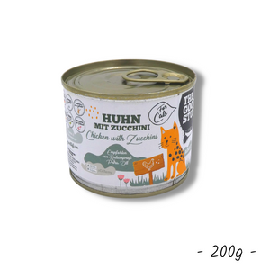THE GOODSTUFF Katzenfutter - Huhn & Zucchini | 6er-Pack | 200g & 400g Dosen | Nassfutter