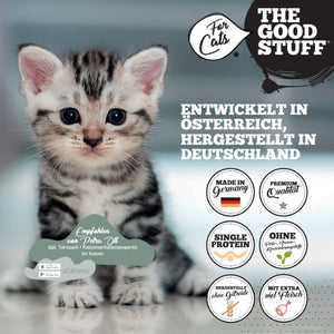 THE GOODSTUFF Katzenfutter - Misch-Paket (Huhn, Rind, Pferd) | 6er-Pack | 200g Dosen | Nassfutter