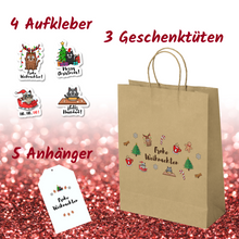 Lade das Bild in den Galerie-Viewer, Geschenkverpackungs-Set &quot;Catmas-Time&quot; | Weihnachts-Geschenkverpackungen mit Katzenmotiven
